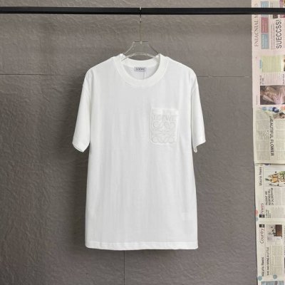 a97 Loewe罗意威 采用300足克面料 25新款 口袋刺绣 宽松版型 男女同款短袖 独家专供新款原单休闲短袖 高端定制 高版本 时尚百搭爆款 进口面料 手