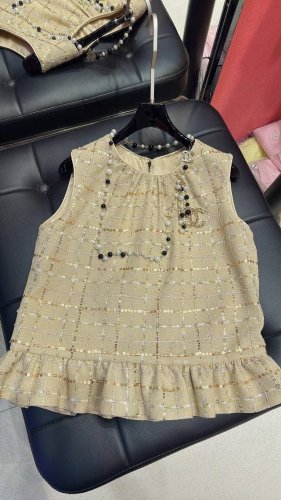 chane*定制金丝珠片定制面料 高级香槟金 非常重工的面料 码数36 38 40