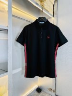 穿200斤普拉达Prada 原单品质 2025最新款衣服 男装翻领短袖 精选专柜订制顶级朱地丝光棉进口面料 所有细节做工完美1比1复刻 还原正品百分百 原版五金