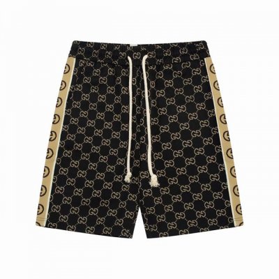Gucci 古驰 字母 提花双G 刺绣 Logo标识 侧边字母双G织带 五分裤、高品质牛肚面料、特别手感、超级质感 舒适柔软透气 休闲宽松版型 潮流男女同款 短