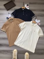 Haz*Ys丨三色小哈家 25年春夏新款 小标皇冠狗Logo刺绣 菠萝纹撞色男款商务休闲翻领polo衫. 颜色：米白色 卡其色 藏青. 材质：定织定染菠萝纹珠地