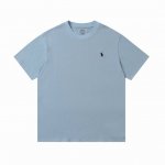 款号 A002 拉夫劳伦Ralph Lauren圆领纯色小马刺绣Logo纯棉短袖 270克 双纱面料 定织定染螺纹 原版贴纸 扫码可进官网 大版型宽松有型 最大