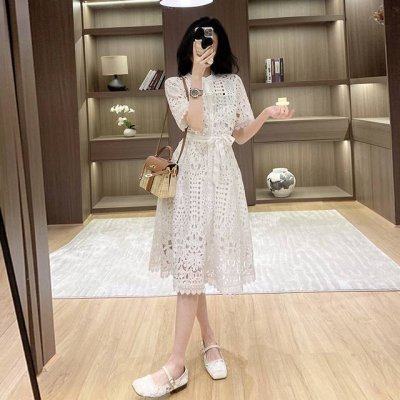 连衣裙 爆款推荐，圆领无袖连衣裙女设计感小众高级法式拼接撞色显瘦长裙子Smlxl
