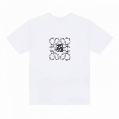 Loewe*罗意威 Loewe*罗意威渐变刺绣圆领短袖T恤 -定制260克32支全棉双纱紧密爽滑面料 布面干净 布纹清晰 手感非常细腻扎实 更加力挺 舒适透气不
