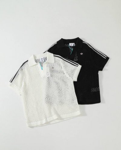 Adidas Originals X Clot三叶草联名系列舒适时尚柔软网状镂空钩花针织polo短袖短裤 四色原版购入打版 百分百纯棉制造 不会起球放心穿 双面