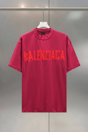 Balenciaga 巴黎胶带美纹纸印花纯棉 圆领T恤 男女同款 宽松版型 颜色: 蓝黑色 黄色 白色 灰白 洗水红 洗水蓝 玫红 军绿 浅绿色 黑色 size