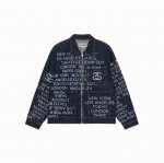 款号269 Stussy斯图西 24Ss经典恶搞弹幕牛仔衣外套 市场高版本海外正品打版 采用原版一比一成衣规则印花 确保每件印花都一样 Stu恶搞字母图案印花休