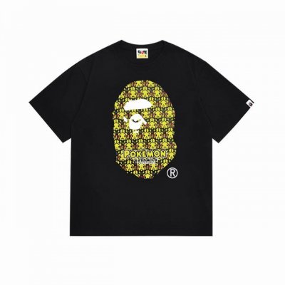 Sc020# P100 顶级版本 Bape Pokemon 比卡丘宝可梦联名猿人头印花 采用260克优质高织纯棉面料 双纱精梳 质感柔软不起球 进口环保印花胶浆