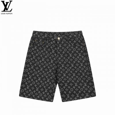 louis Vuitton 路易威登 25Ss 满印老花牛仔短裤 原版开发斜纹全棉提花丹宁牛仔材质，提花图型大小间距相同，图形宽窄一致，质感十足。红外线激光定位