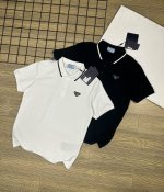 120包邮 商务普拉达Prada无敌版本！柜子新款情侣款男女同款男士Polo衫青年 有大码180斤轻松驾驭 商务Polo衫普拉达Prada2024Ss春夏季管网