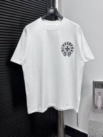 P120 【Chromehearts】克罗心 25Ss拉浆圆领T恤 原版面料 官方同款 短袖T恤 定制260克同缸染面料 手感非常舒服 春夏最新砖柜同步 时尚又