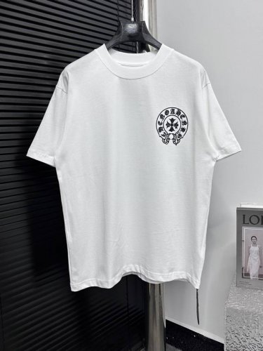 P120 【Chromehearts】克罗心 25Ss拉浆圆领T恤 原版面料 官方同款 短袖T恤 定制260克同缸染面料 手感非常舒服 春夏最新砖柜同步 时尚又