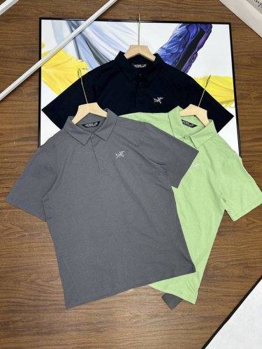Arc'teryx始祖鸟三色男士轻量polo衫男士上衣短袖商务休闲运动夏季户外短袖polo衫 吸湿排汗 舒适户外男士T恤，轻量无感鸟三色齐发polo衫上衣 情侣