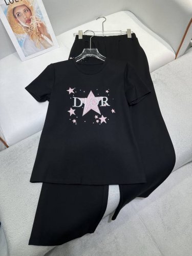 dior25Ss新款休闲套装 烫钻图案 高品质 两色三码 Sml