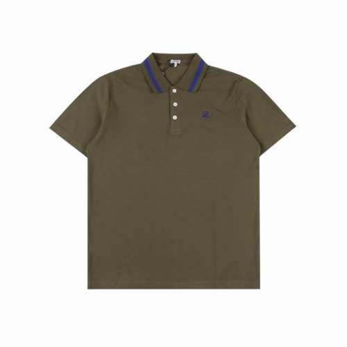 loewe 罗意威 胸口拼色刺绣Logo短袖Polo衫 专用定制面料 G蜂窝珠地棉，定织定染。领子螺纹为三色提花定制扁机制成，胸前立体拼色高密绣花，无毛边。衣服
