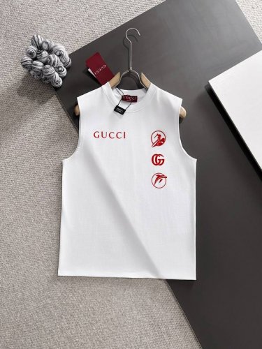 gucci古驰* 市场独家品质 爆款 2025夏款背心上新 原高版本 古驰 面料采用340克高密度定制棉 不变形 不缩水 立体垂感爆表 工艺介绍：前后幅采用重工