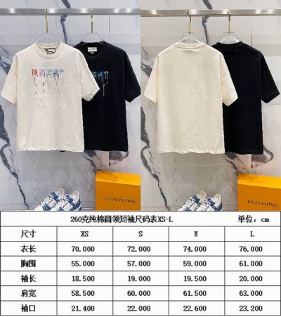 Gucci 古驰 25Ss 七彩字母创意流星刺绣Logo短袖T恤-顶级版本 可拿版对比区别市场通货 官方同步 高版本 高品质 纯原品质 原版面料 260克纯棉