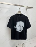 真正对版尤物 渠道货 balenci短袖T恤 男女同款 情侣款 oversize版型 宽松 最高版本 进口康利机数码直喷印花 1:1 区别市场人脸不清晰等 各种