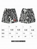 现货 p 2289 Chrome Hearts 克罗心 抽绳红嘴满印梵文字母休闲短裤 颜色：黑色 码数：S M L Xl