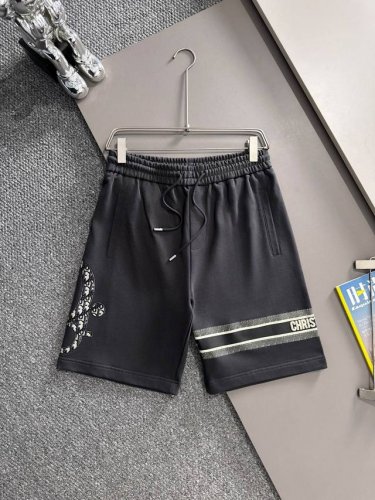 套装款！Dior 迪奥 2025新款 轻奢主义 贴布刺绣Logo 植绒Cd条纹字母 男女日常通勤 穿搭必备 休闲短裤 定制毛圈面料 进口机刺绣工艺 内包边处理，