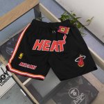 上新 款号：Ysk02 顶级刺绣 2025新款Mitchell&Nessjust Don联名迈阿密热火队刺绣字母Logo速干篮球短裤，每一处细节都诉说着迈阿密篮