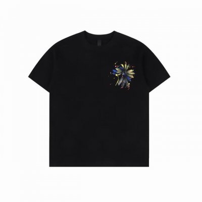 chrome Hearts 克罗心 彩绘花瓣短袖T恤 采用直喷进口机器印花 五金辅料均开磨定制 正确配置 黑色2025克罗心正品包装 克定制定染双纱棉 版型大