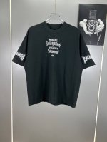 高端原版规格版本 25Ss早春新品巴黎世家 重工做破刺绣Logo精致升 原版面料 官方同款 短袖T恤 定制300克同缸染面料 手感非常舒服 春夏最新砖柜同步 时