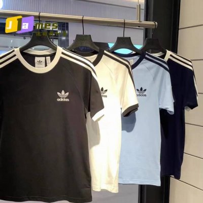 1286-1699三叶草短袖 冰瓷棉160克 白色 黑色 浅蓝 藏青 s-3Xl