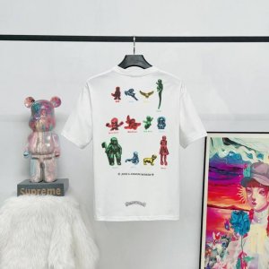 款号 K11 原版原标 chrome Hearts 克罗心 限定彩色Foti人物印花短袖T恤男女采用定制面料丶1比1配色罗纹丶环保印花 立体感满满的丶250克高