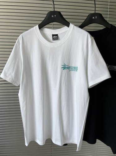 Stussy Fw24 假日系列 Superior Quality Tee pigment Dyed 背面英文Logo印花图案休闲短袖T恤 男女同款 辅料：原版