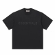 青黑色 顶级版本Fear Of God Fog Essentials 复线黑标硅胶男女情侣明星同款宽松纯棉透气短袖T恤 fog宽松的版型设定 喜欢宽松的 正常选
