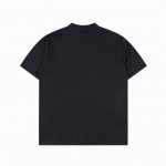200 Balenciaga巴黎世家25Ss春夏新款针织圆领短袖T恤 衣领衣袖下摆破洞细节 正面净版设计 后背黑色皮质印花 宽松版型剪裁 男女同款 003 尺码