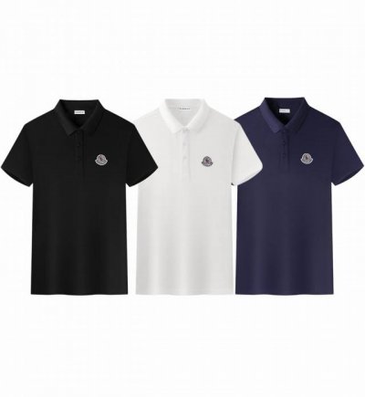上新款号: M2003 Moncler 蒙口2025新款短袖翻领polo衫 定制：徽章绒标字母Logo 男女同款 采用定制丝光珠地棉面料 面料细腻舒适透气亲肤感