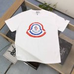 高版本 2025新款Moncler蒙口蜡笔红蓝铃铛图案Logo印花休闲情侣宽松短袖T恤，独一无二的活性环保面料染色，32支双纱精梳纯棉爽滑手感，纯棉不起球不起毛