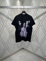 巴黎 25Ss早春新款圆领短袖T恤 证明印花图案 黑色 男女同款！ 码数：S.M.L.