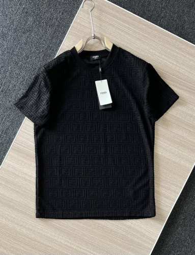 高品质 Fendi 芬迪桑蚕丝提花植绒T桖， 25Ss春夏新品，官网旗舰店同步开售，全身上下双F提花植绒工艺，客供230克桑蚕丝面料，透气凉爽且防晒，F家年新款