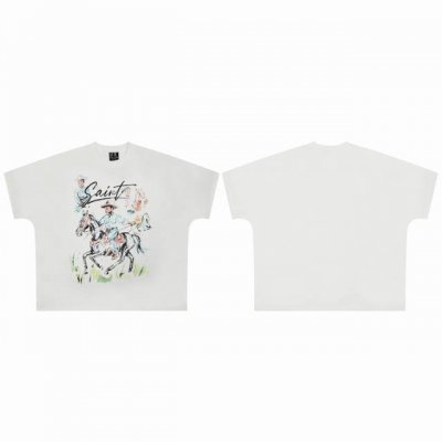saint Vintage 美潮特殊版型连体袖爆款短袖T恤 p价： 码数：M L Xl 款号：2156 颜色：白色
