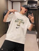 260G重磅纯棉 耐克 Nike 卡通小绵羊 短袖T恤 男女同款 半袖 情侣款 面料工艺： 1.260G重磅纯棉，100%棉，恰到好处的克重，上身有型不显轻飘，