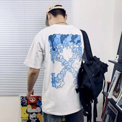 模特细节图# 上新 Off White 涂鸦印花短袖Tee男女同款 搭配情侣更赞哦 官网发售款｜超级推荐｜超人气单品 Ins小红书热门爆款 三标齐全 专用包装袋
