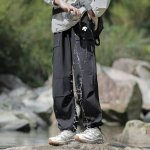 供 Descnte迪桑特夏季华夫格飘带卡扣拼接复古弯刀裤大码阔腿裤 立体裁剪，拼接设计款，弯刀裤阔腿裤香蕉裤，25年新款面料巨巨巨舒服，自带松弛的廓形，人见人夸