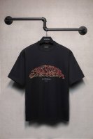 Aeniaa 火焰涂鸦Logo短袖T恤 克重240 工艺洗水处理 椭圆机印花 数码直喷工艺 对位整齐 无毛边 进口环保浆料刮浆 效果立体 字母清晰 宽松版型 男