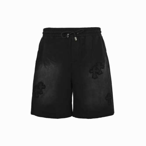 chrome Hearts 克罗心 25Ss 喷砂贴布绣刺绣短裤 采用订色订染毛圈纯棉卫衣面 420G双股双纱 手感舒适 进口针织针梳棉进行制作 厚度适中 有垂