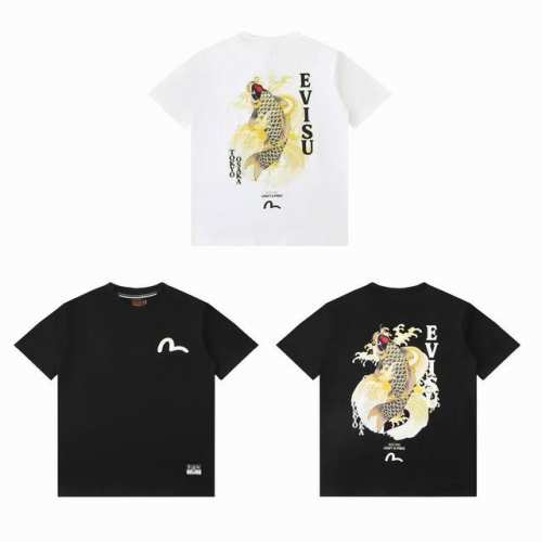 100 Evisu福神2025新款男士鲫鱼字母短袖 颜色：白 黑色 尺码：S-Xxl s码 肩宽44 胸围96 衣长68 适合身材100-120斤 m码 肩宽4