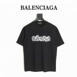 Balenciaga 巴黎世家 25Ss 阴影字母短袖T恤 面料采用定制240G 26支特滑双股精棉平纹高密无尘全棉布料。前幅高密度加厚，走线平整，代工品质，全