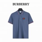 burberry 巴宝莉 胸口方标字母短袖Polo衫 衣领为双系统提花定织扁机制成，有弹性，不变形，衣服全部原生布捆边，前胸双层面筒，无明线，无散口，袖口，前胸