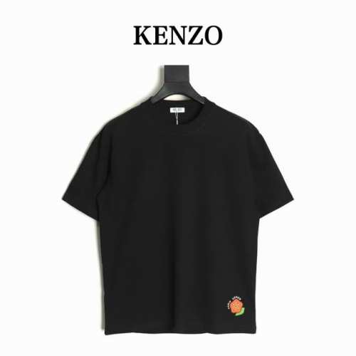 Kenzo 高田贤三 25Ss 花朵印花短袖T恤 面料采用定制240G 26支特滑双股精棉平纹高密无尘全棉布料。前幅高密度加厚，走线平整，代工品质，全套定制辅料