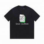 Lv24春夏系列 Louis Vuitton趣味麻将品牌标识设计 -采用双纱纯棉250G 还原Lv经典反袖做法 三标齐全 面料颜色定制定染 不缩水不退色 手感舒