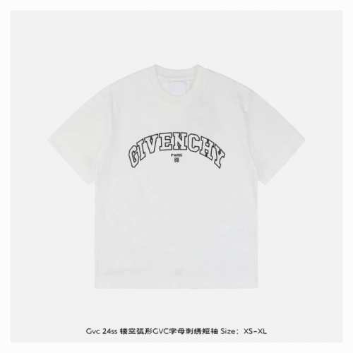 ：180 Givenchy 纪梵希 24Ss 镂空弧形Gvc字母刺绣短袖 面料采用260克重精梳棉，定制32支1*1螺纹，成衣两遍水洗处理，面料舒适亲肤无异感，