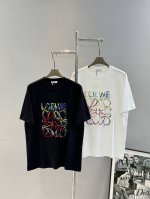 Loew*E 罗意-威25S新款T恤.男女同款！多色彩经典流苏Anagrram彩色刺绣图案！特纺紧密棉面料，下摆散口设计，260G纯棉质地.舒适透气.刺绣搭配流