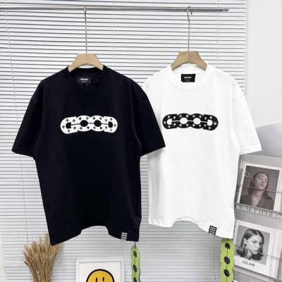 顶级品质 放心对比 定制包装袋 Goodbrand 25Ss彩色烫钻印花重磅短袖T恤 Yb一比一开发 100%棉 采用订色订染毛圈纯棉衣面，320G双股B113